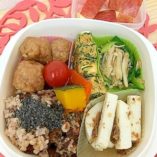 旦那サマ健康弁当☆皮なしシュウマイ弁当